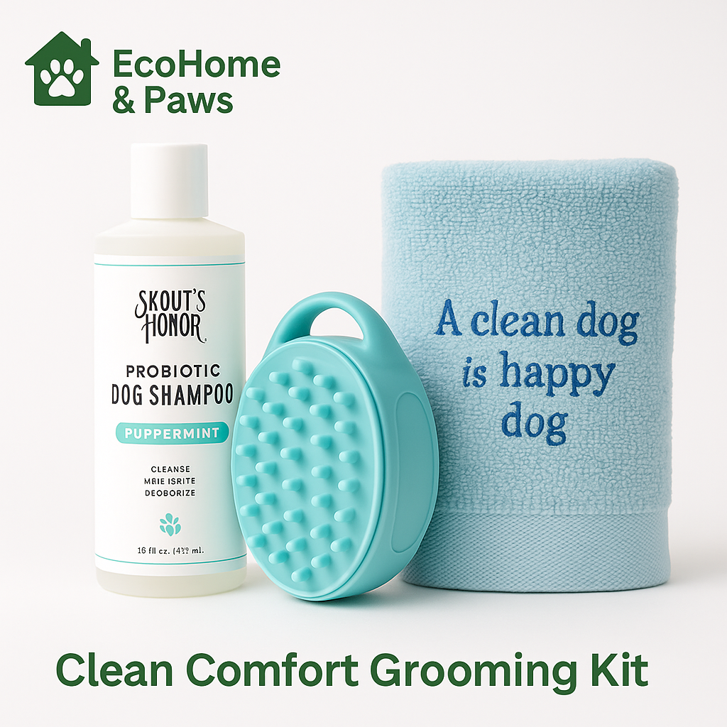 Clean Comfort Grooming Kit – Towel, Brush & Probiotic Shampoo