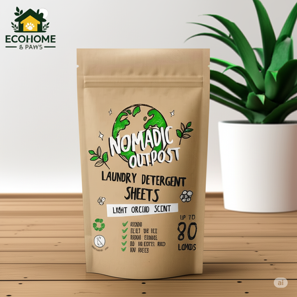 Eco-friendly laundry detergent sheets – 80 loads – plastic-free packaging – safe for sensitive skin