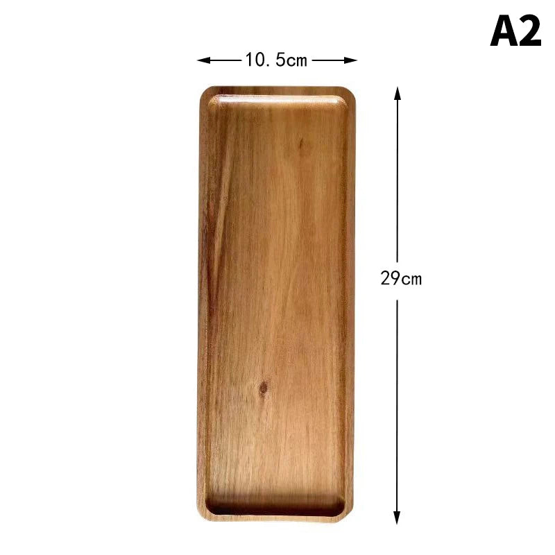 Solid wood serving tray in Japanese-style oval and rectangle shapes – EcoHome & Paws