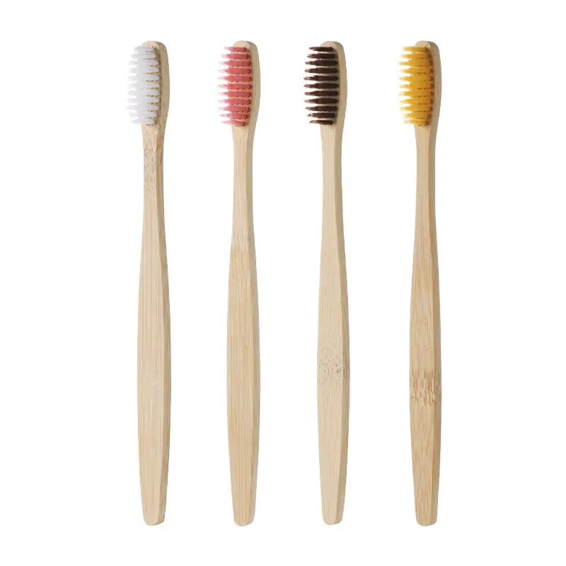 Colorful biodegradable bamboo toothbrush set with recycled box – EcoHome & Paws