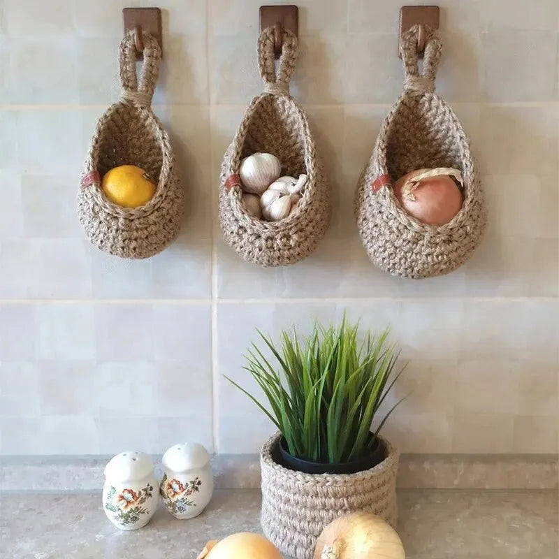 Wicker baskets used for fruit and plant storage