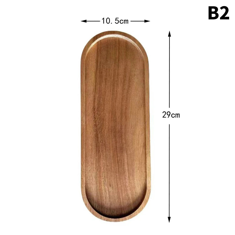 Solid wood serving tray in Japanese-style oval and rectangle shapes – EcoHome & Paws