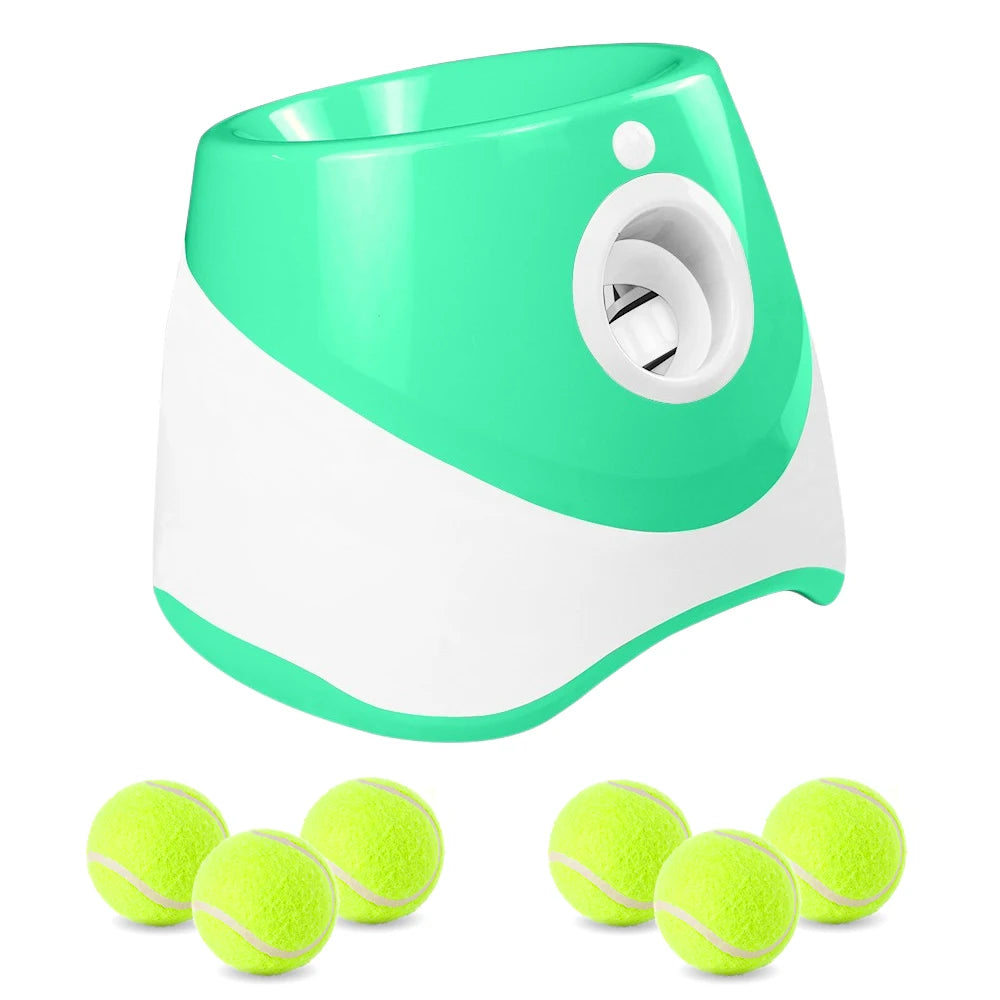 Automatic dog tennis ball launcher with rechargeable feature for small and medium dogs