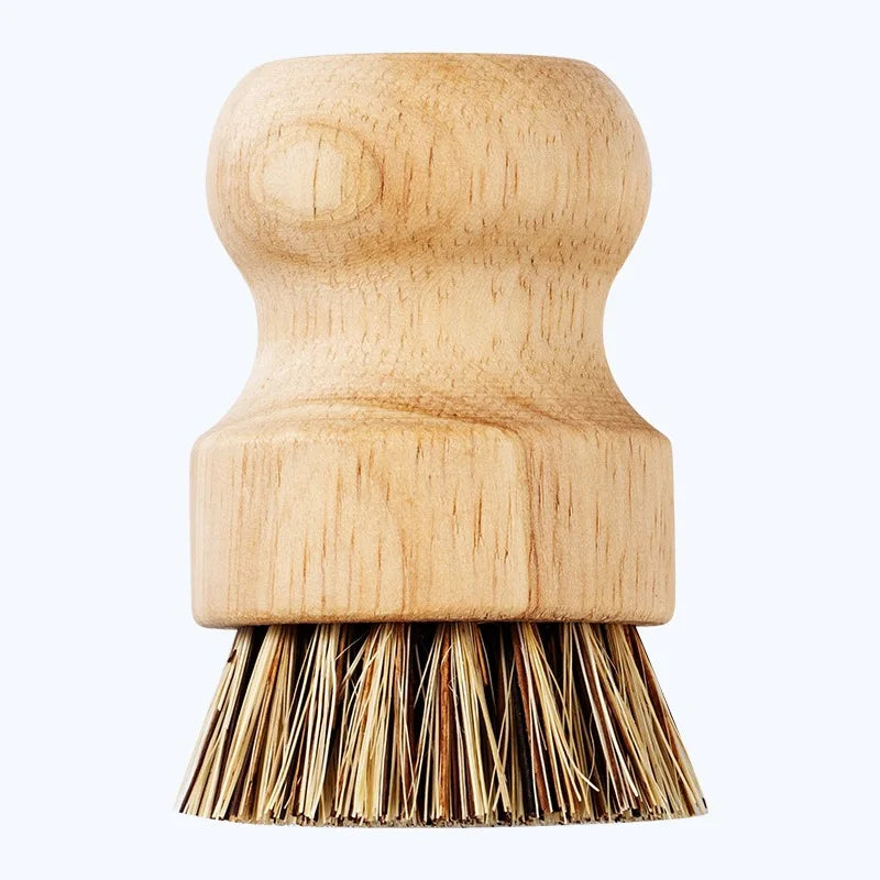 Close-up of sisal and coconut fiber bristles