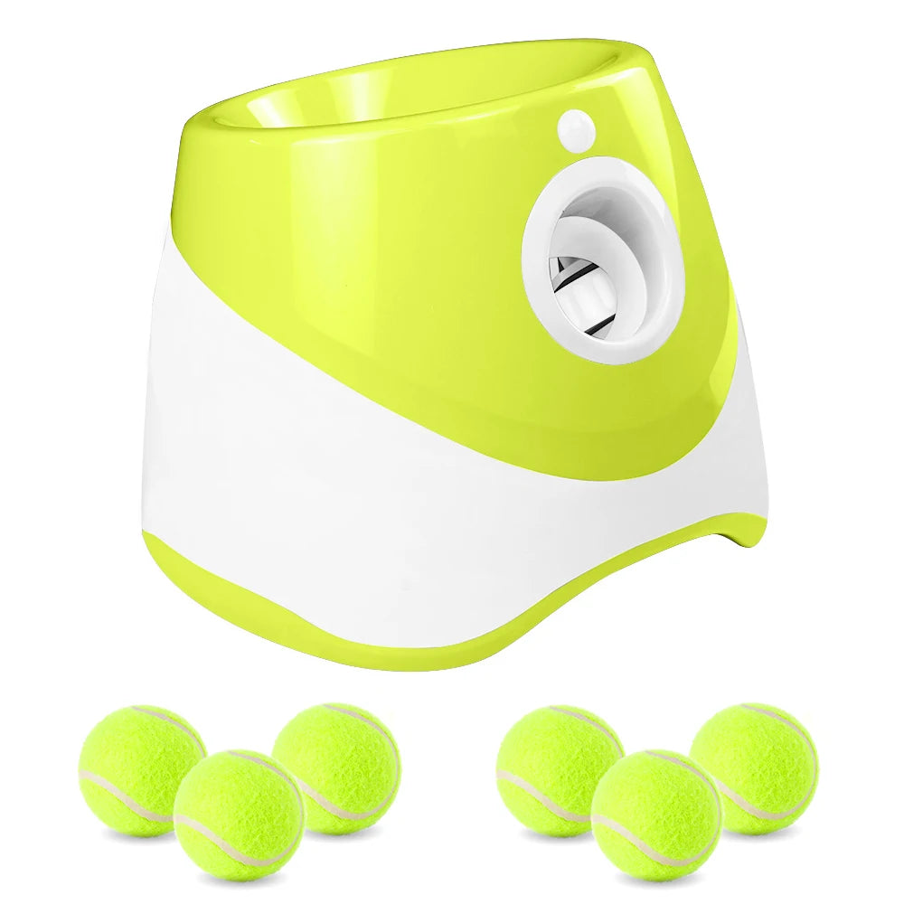 Automatic dog tennis ball launcher with rechargeable feature for small and medium dogs