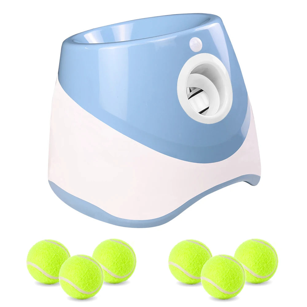 Automatic dog tennis ball launcher with rechargeable feature for small and medium dogs