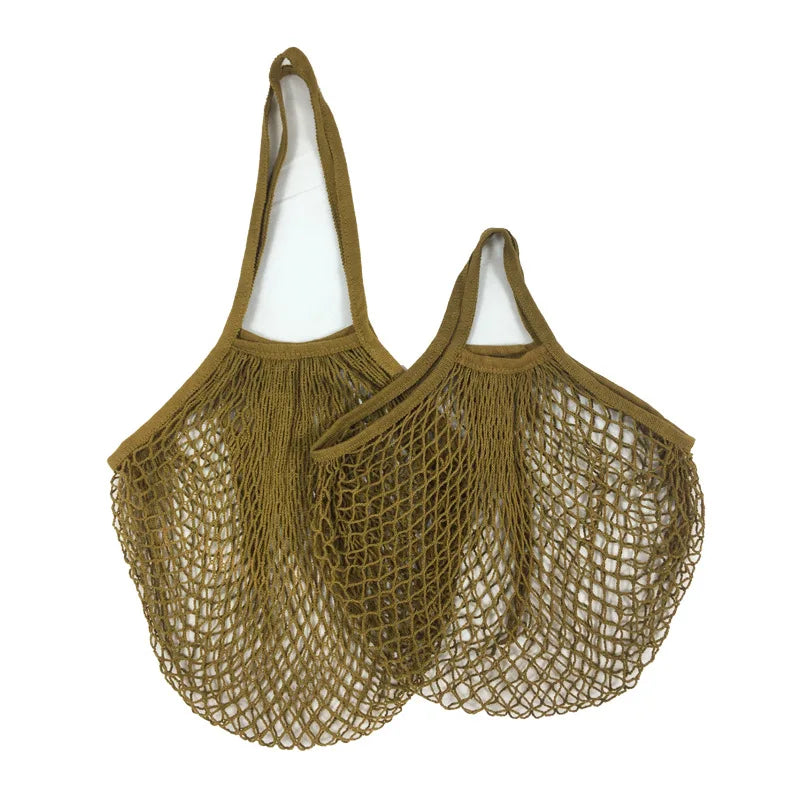 Reusable cotton mesh shopping bags