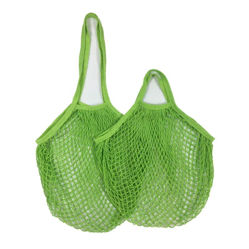 Reusable cotton mesh shopping bags