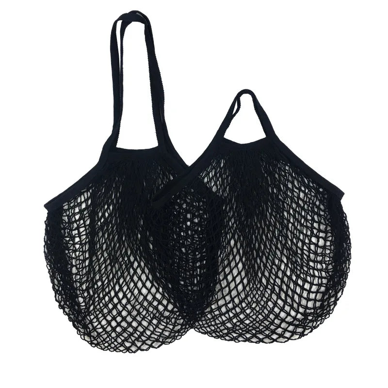 Reusable cotton mesh shopping bags