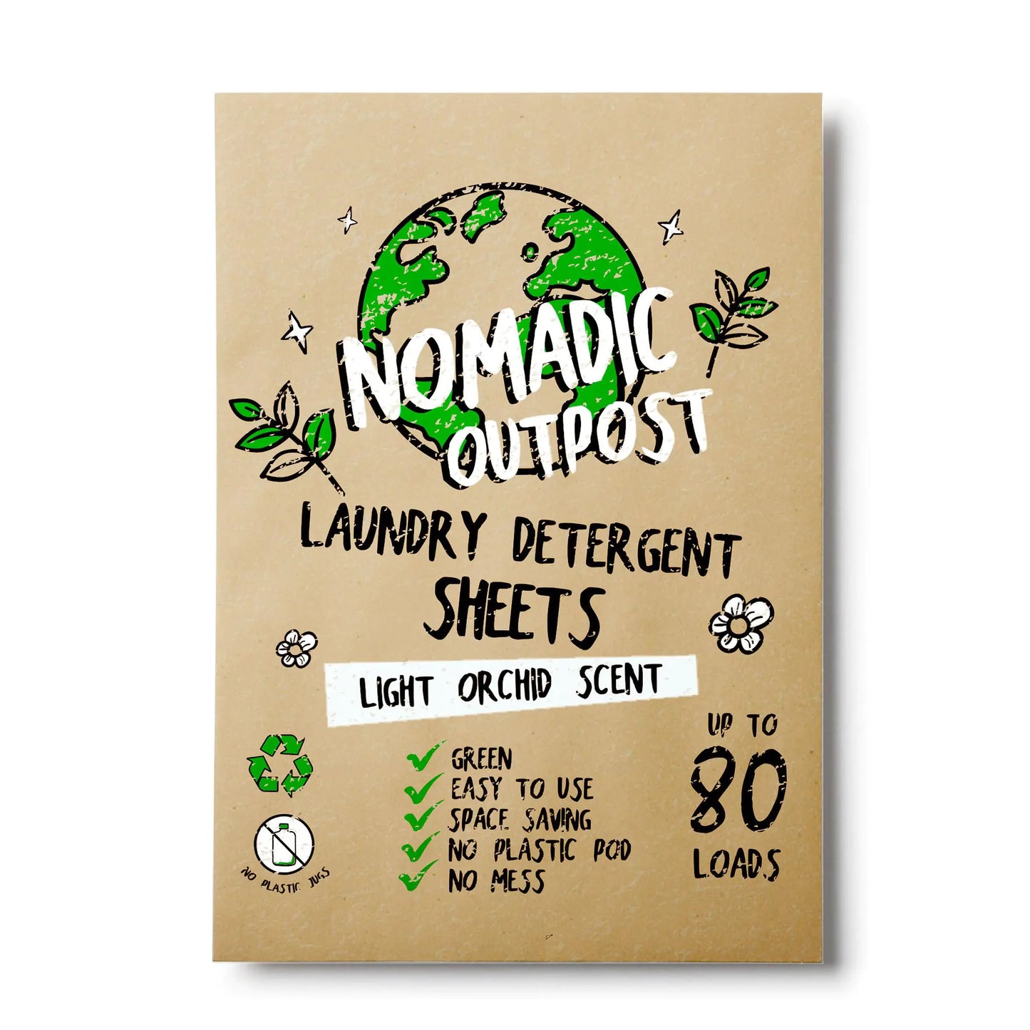 Eco-friendly laundry detergent sheets – 80 loads – plastic-free packaging – safe for sensitive skin