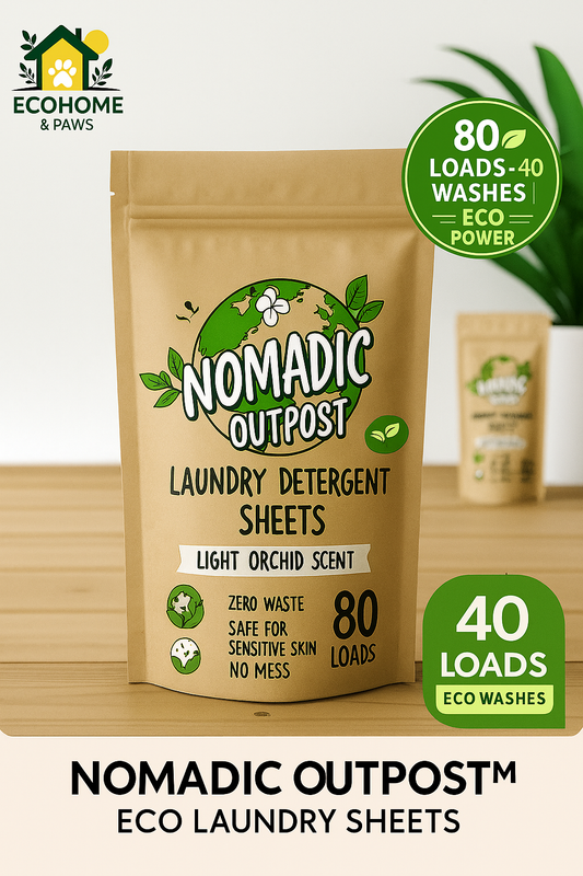 co-friendly laundry detergent sheets – 80 loads – plastic-free packaging – safe for sensitive skin