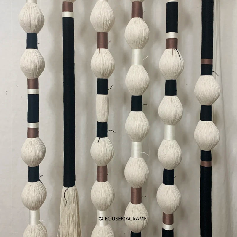 
Large handmade cotton tassel wall hanging – 100×150cm eco-friendly macrame design
