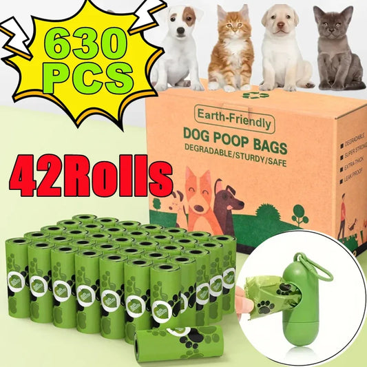 EcoPaws™ Earth Pack – 630PCS Biodegradable Dog Poop Bags (42 Rolls)