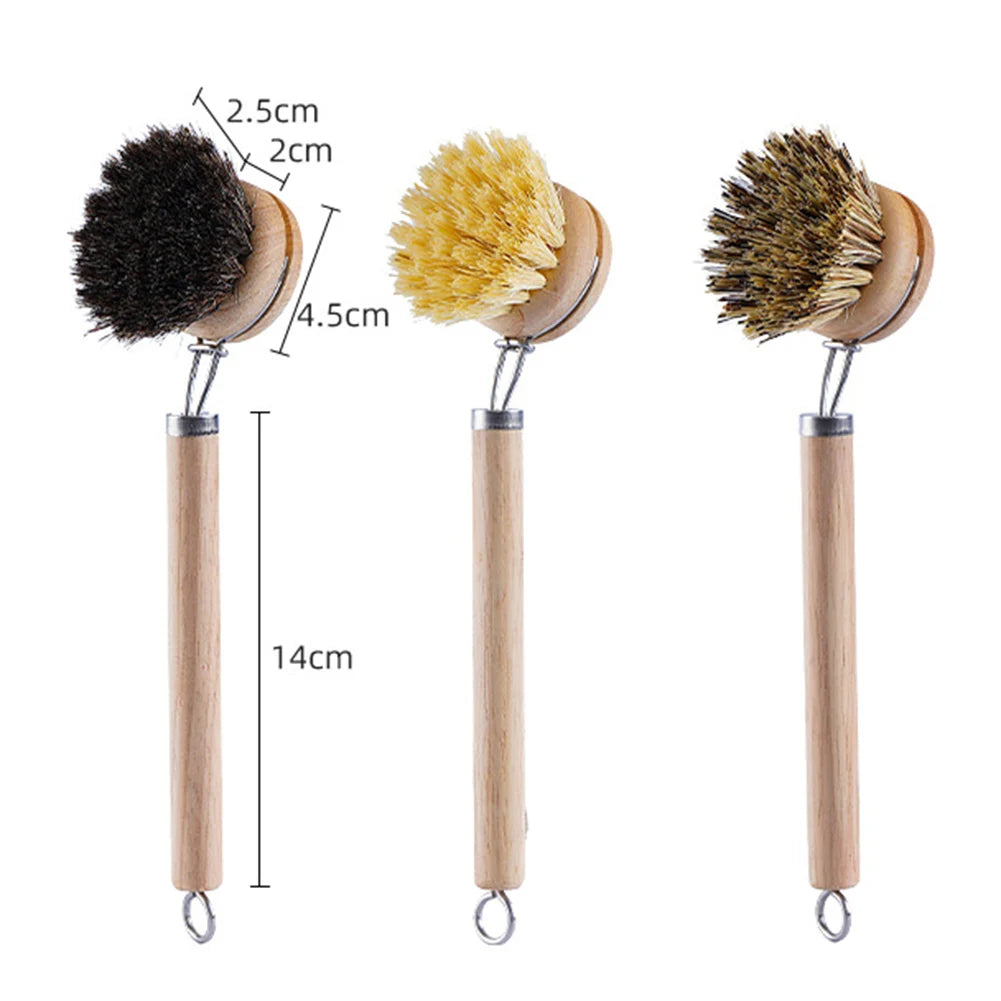 Brush size and component breakdown for wooden scrubber