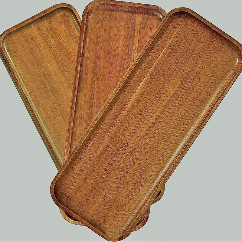 Solid wood serving tray in Japanese-style oval and rectangle shapes – EcoHome & Paws

