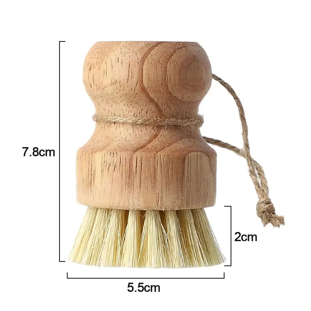 Close-up of sisal and coconut fiber bristles