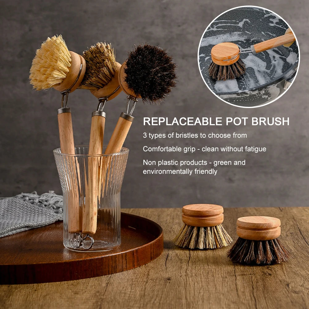 Eco kitchen tools displayed on wooden tray