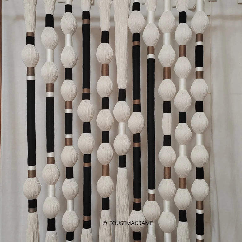 Large handmade cotton tassel wall hanging – 100×150cm eco-friendly macrame design
