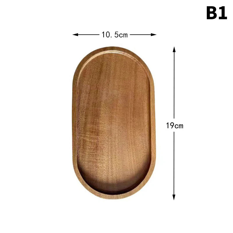 Solid wood serving tray in Japanese-style oval and rectangle shapes – EcoHome & Paws

